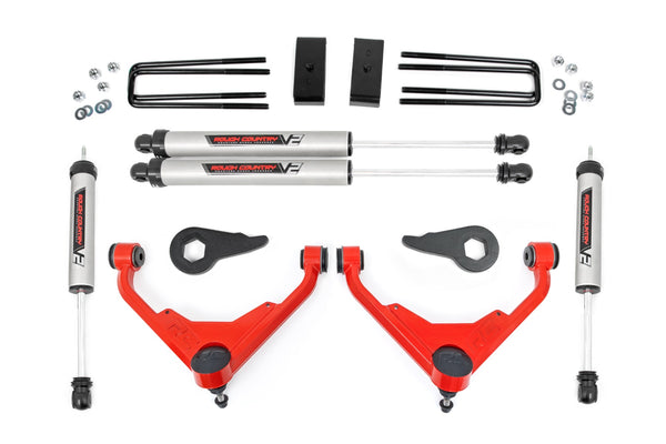 Rough Country - 3 Inch Lift Kit - V2 - FK/FF - Chevy/GMC Sierra/Silverado 2500 HD Suburban/Yukon XL 2500 (01-10)