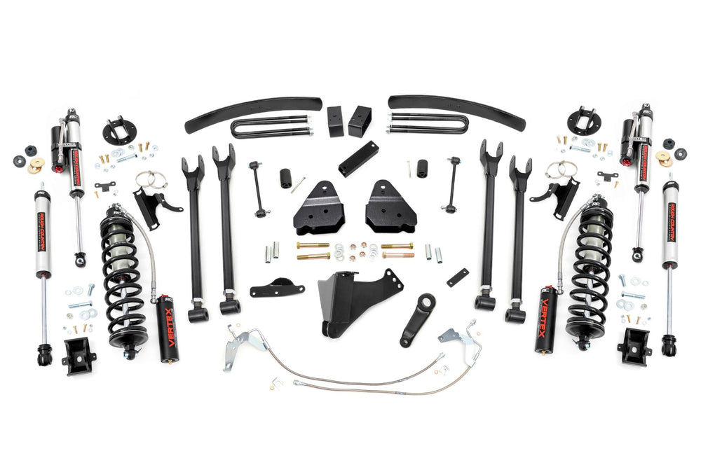 Rough Country - 6 Inch Lift Kit - Gas - 4 Link - C/O Vertex - Ford F-250/F-350 Super Duty (08-10)