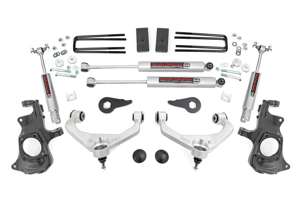 Rough Country - 3.5 Inch Lift Kit - Knuckle - w/ Overloads - Chevy/GMC 2500HD/3500HD (11-19)