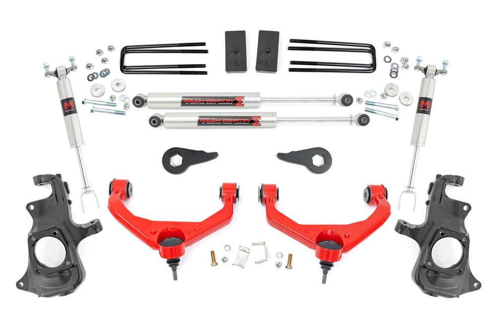 Rough Country - 3.5 Inch Knuckle Lift Kit - M1 - w/ Overloads - Chevy/GMC 2500HD/3500HD (11-19)