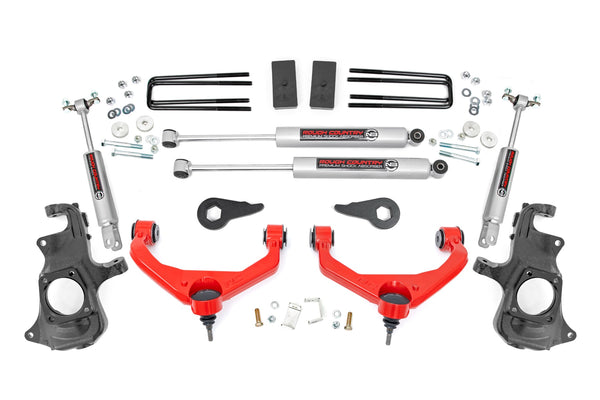Rough Country - 3.5 Inch Lift Kit - Knuckle - w/ Overloads - Chevy/GMC 2500HD/3500HD (11-19)