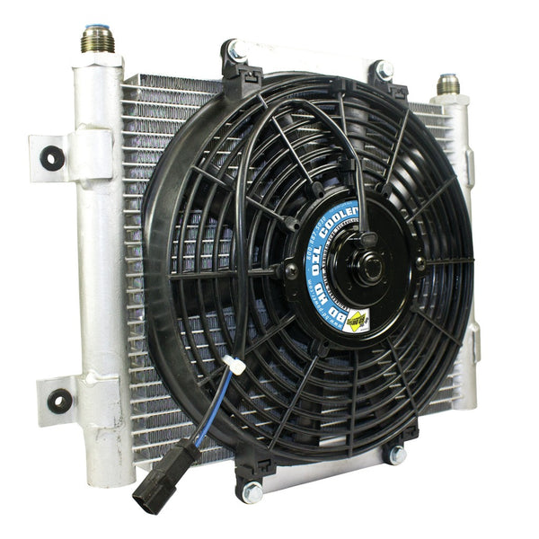 BD Diesel BD Xtrude Transmission Cooler with Fan -10 JIC Male Connection - 1300611