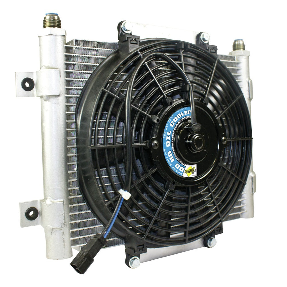 BD Diesel BD Xtrude Transmission Cooler with Fan -10 JIC Male Connection - 1300611