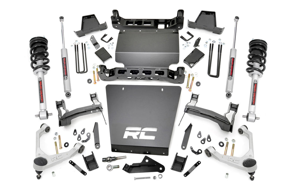 Rough Country - 7 Inch Stamped Steel LCA Lift Kit - Forged UCA - Bracket - N3 Struts - Chevy/GMC 1500 (16-18)