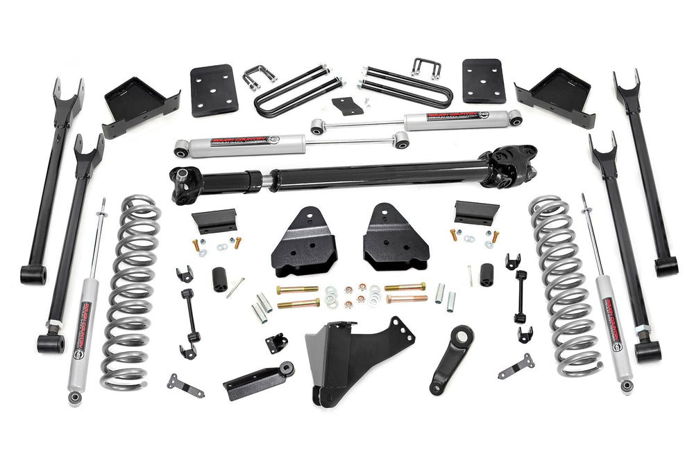 Rough Country - 6 Inch Lift Kit - Diesel - 4-Link - FR D/S - Ford F-250/F-350 Super Duty (17-22)