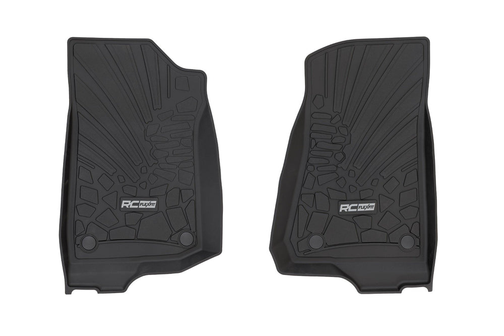 Rough Country - Flex Fit Floor Mats - FR - 4 Door - Jeep Wrangler Unlimited 4WD (2018-2025)
