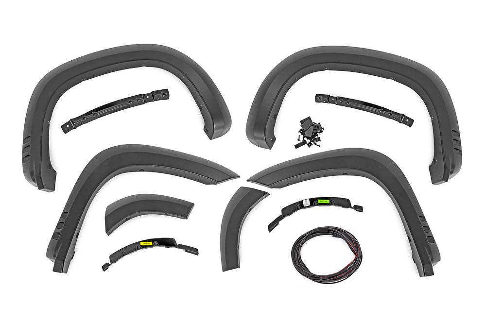 Rough Country - Fender Flares - SF1 - GXG Tungsten - Chevy Silverado 1500 2WD/4WD (2019-2025 & Classic)