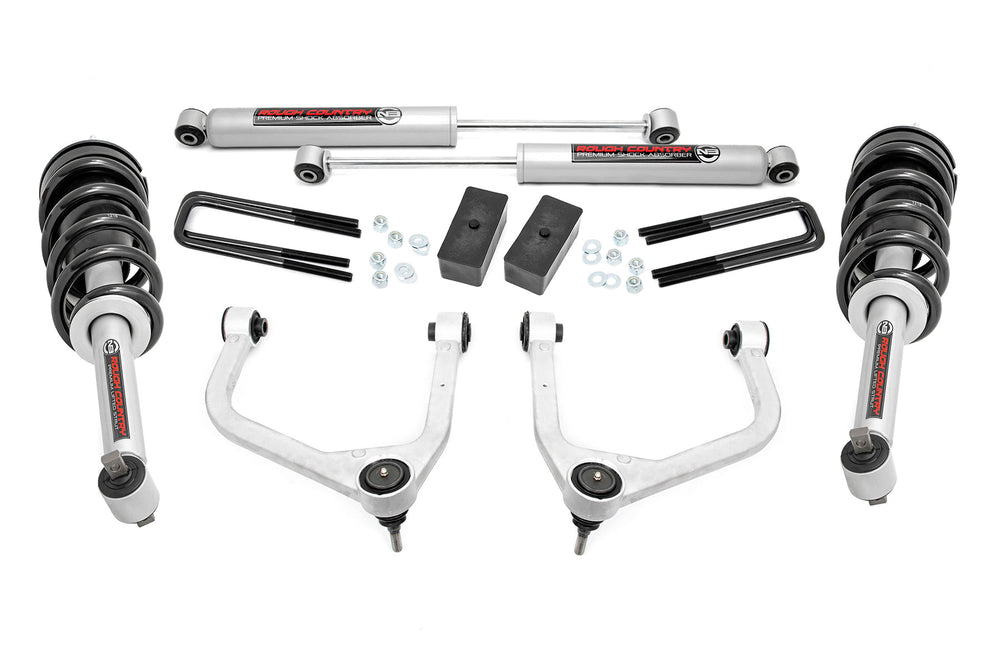 Rough Country - 3.5 Inch Lift Kit - N3 Struts - GMC Sierra 1500 2WD/4WD (2019-2025 & Classic)