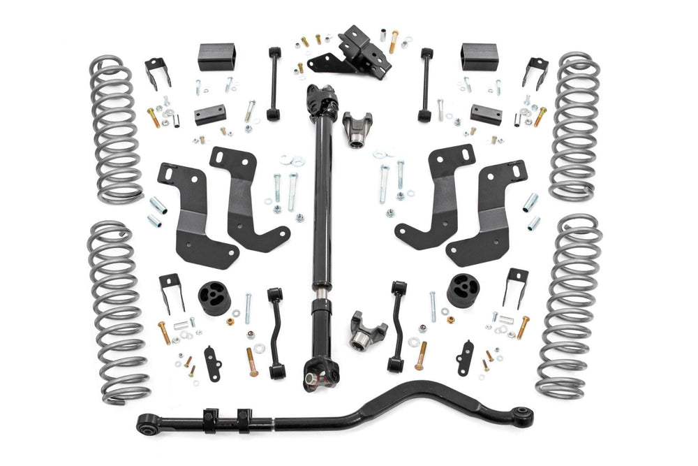 Rough Country - 3.5 Inch Lift Kit - C/A Drop - 4-Door - 392 - Jeep Wrangler Unlimited (18-23)