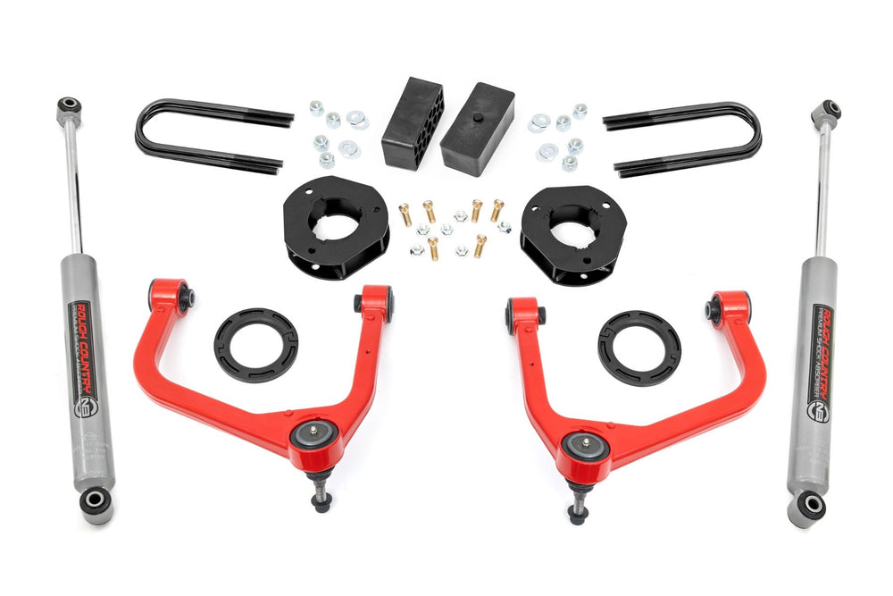 Rough Country - 3.5 Inch Lift Kit - Mono Leaf Rear - GMC Sierra 1500 2WD/4WD (2019-2025 & Classic)