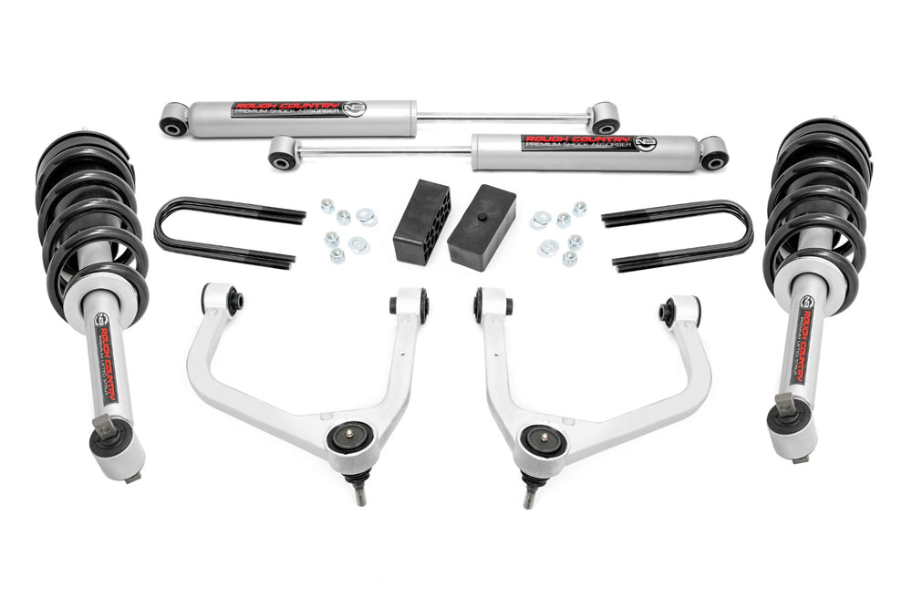 Rough Country - 3.5 Inch Lift Kit - Mono Leaf Rear - N3 Struts - GMC Sierra 1500 2WD/4WD (2019-2025 & Classic)