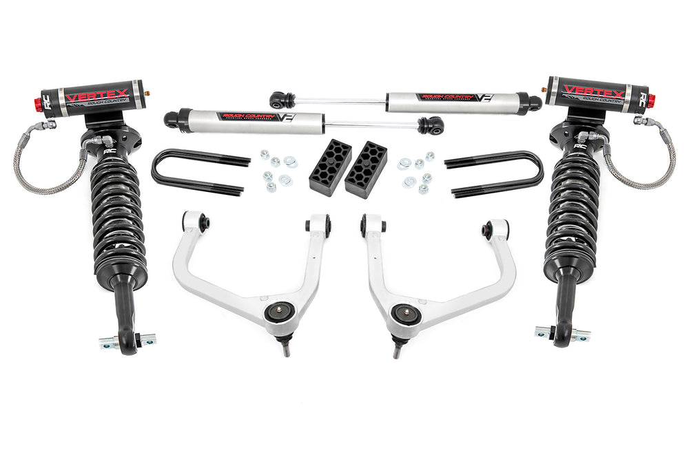 Rough Country - 3.5 Inch Lift Kit - Vertex/V2 - Rear Mono Leaf - Chevy Silverado 1500 (22-24)