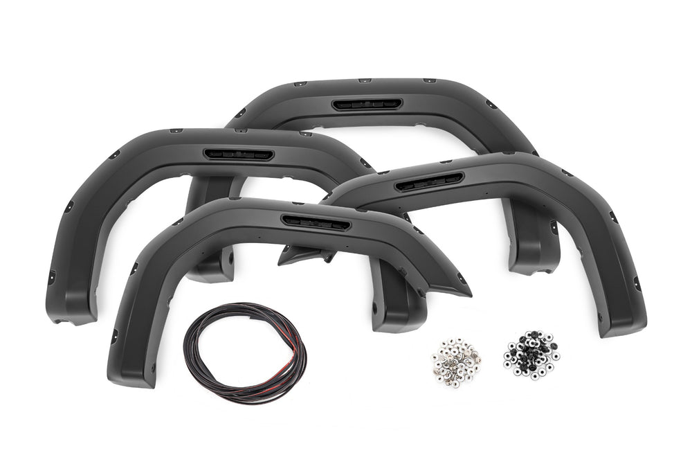 Rough Country - Pocket Fender Flares - G9K Satin Steel - GMC Sierra 2500 HD/Sierra 3500 HD (20-25)