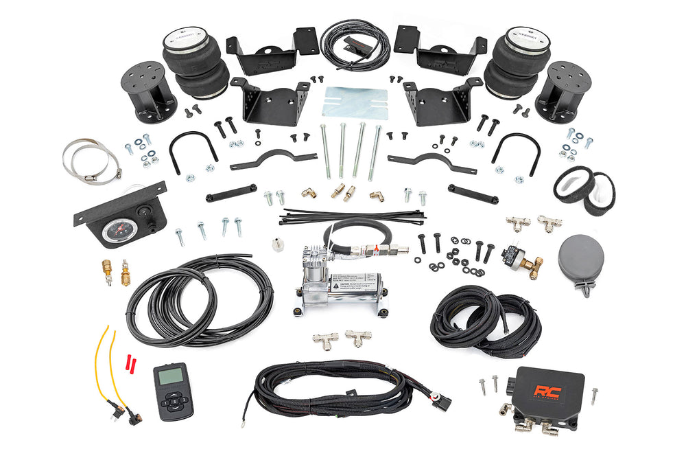 Rough Country - Air Spring Kit w/compressor - Wireless Controller - 3-5 Inch Lift Kit - Chevy/GMC 2500HD/3500HD (20-