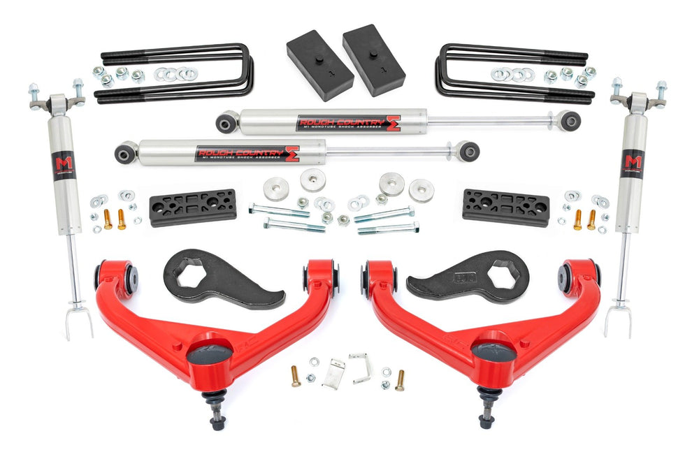 Rough Country - 3 Inch Lift Kit - UCAs - M1 - w/ Overloads - Chevy/GMC 2500HD/3500HD (20-25)