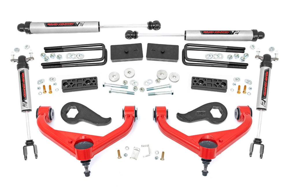 Rough Country - 3 Inch Lift Kit - UCAs - V2 - w/ Overloads - Chevy/GMC 2500HD/3500HD (20-25)