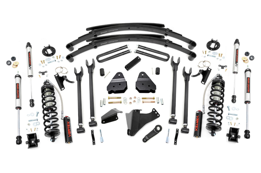 Rough Country - 6 Inch Lift Kit - Diesel - 4 Link - RR Spring - C/O V2 - Ford F-250/F-350 Super Duty (05-07)