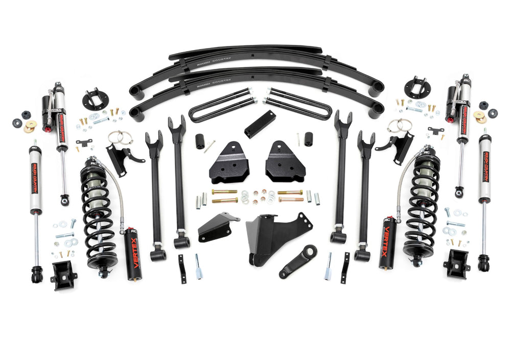 Rough Country - 6 Inch Lift Kit - Diesel - 4 Link - RR Spring - C/O Vertex - Ford F-250/F-350 Super Duty (05-07)
