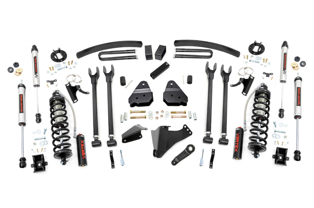 Rough Country - 6 Inch Lift Kit - Gas - 4 Link - OVLD - C/O V2 - Ford F-250/F-350 Super Duty (05-07)