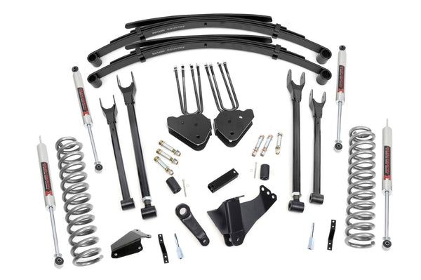 Rough Country - 6 Inch Lift Kit - Diesel - 4 Link - M1 - Leaf Springs - Ford F-250/F-350 Super Duty (05-07)