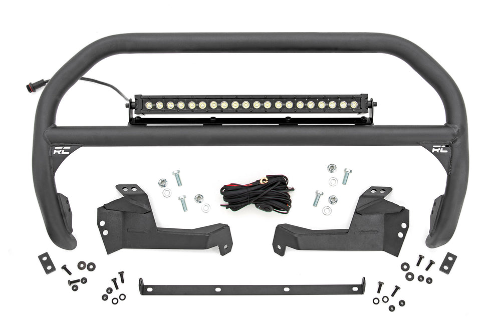 Rough Country - Nudge Bar - 20 Inch BLK DRL Single Row LED - Ford Bronco Sport 4WD (21-25)