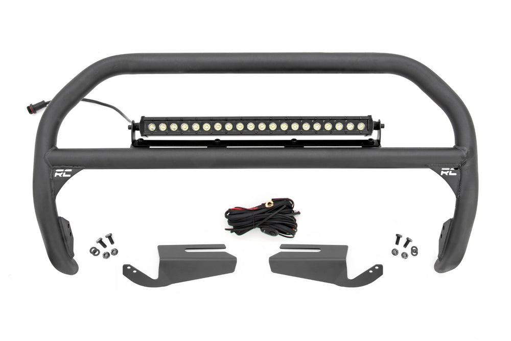 Rough Country - Nudge Bar - 20 Inch Black Single Row LED - OE Modular Steel - - Ford Bronco (21-25)