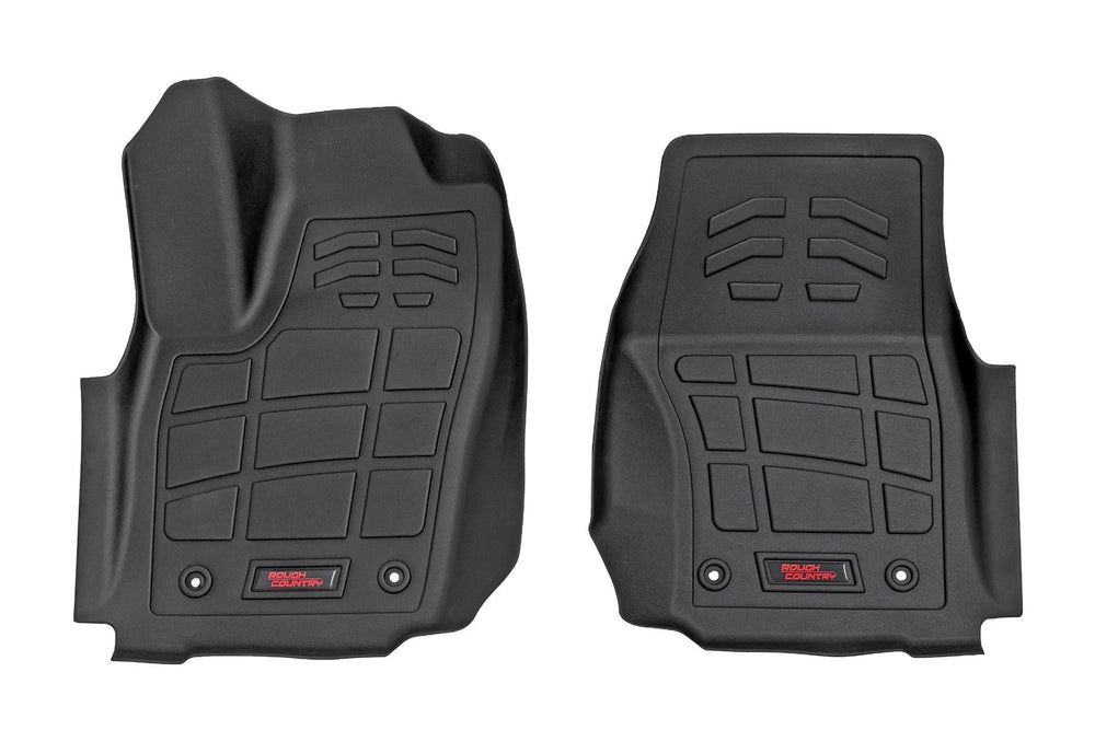 Rough Country - Sure-Fit Floor Mats - Front - Double Cab - Toyota Tacoma 2WD/4WD (2024-2025)