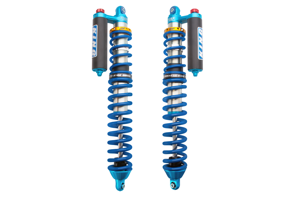 King Shocks - FRONT 2.5 INTERNAL BYPASS PIGGYBACK COILOVER W/FINNED RESERVOIR W/ADJUSTER (FITS LONG TRAVEL ONLY) - 25701-384A