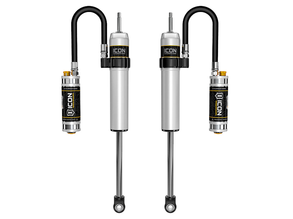 ICON 2007-2014 Toyota FJ Cruiser/2003-2024 Toyota 4Runner/2003-2023 Lexus GX, 1-3” Lift, Rear, V.S. 2.5 Aluminum Series Shocks, Remote Reservoir w/ CDCV, Pair