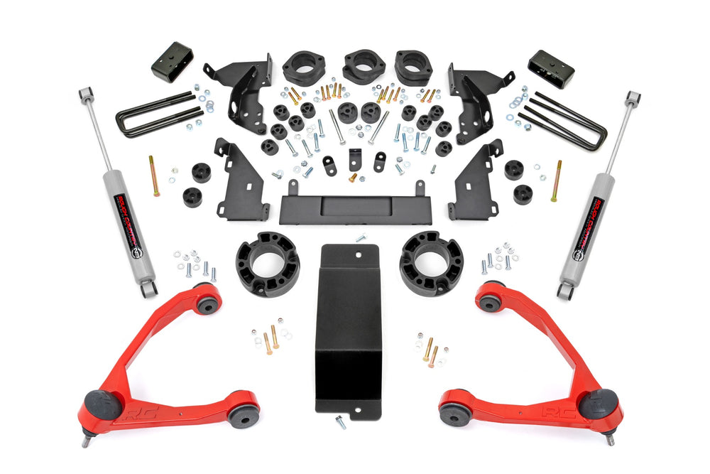 Rough Country - 4.75 Inch Lift Kit - Combo - Red UCA - Chevy/GMC 1500 (14-15)