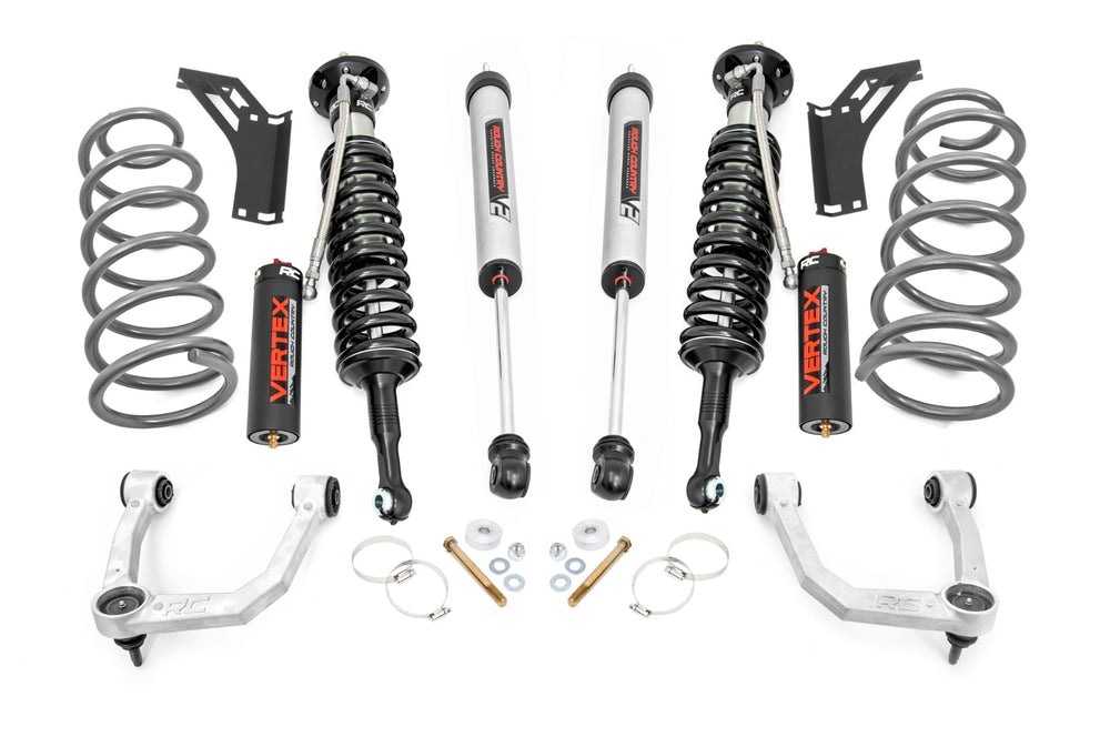 Rough Country - 3 Inch Lift Kit - Upper Control Arms - RR Coils - Vertex/V2 Struts - Toyota 4Runner (10-24)