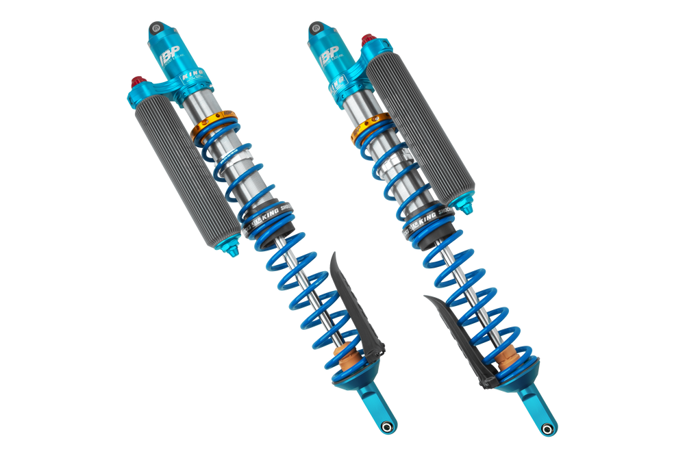 King Shocks - REAR 3.0 INTERNAL BYPASS MID PORT SWIVEL PIGGYBACK COILOVER W/ 3.0 FINNED RESERVOIR W/ 3.0 ADJUSTER - 33700-332A