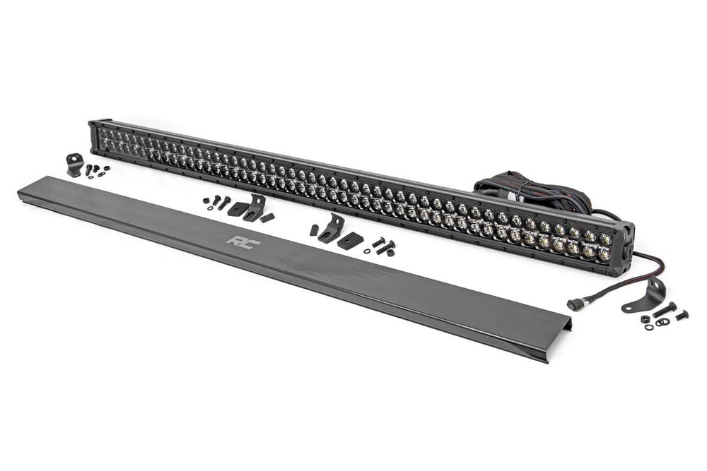 Rough Country - 50 Inch Black Series LED Light Bar - Dual Row - Amber DRL