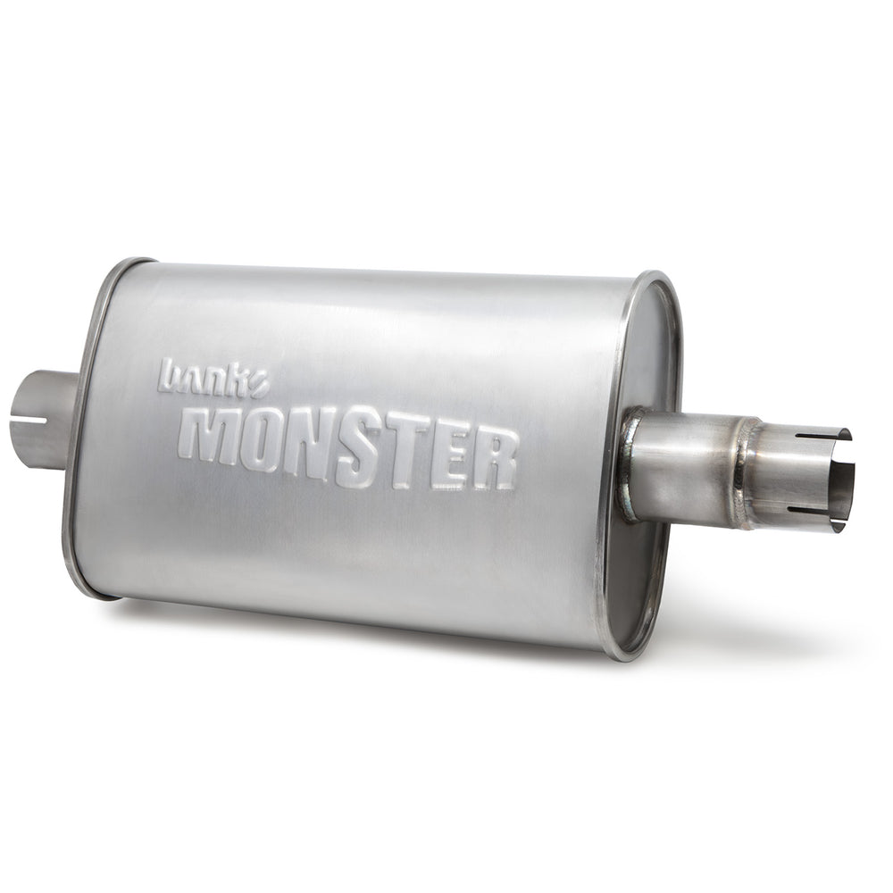 Exhaust Muffler 2.5 inch Inlet and Outlet with adapter for 1991-1999 Jeep 4.0L