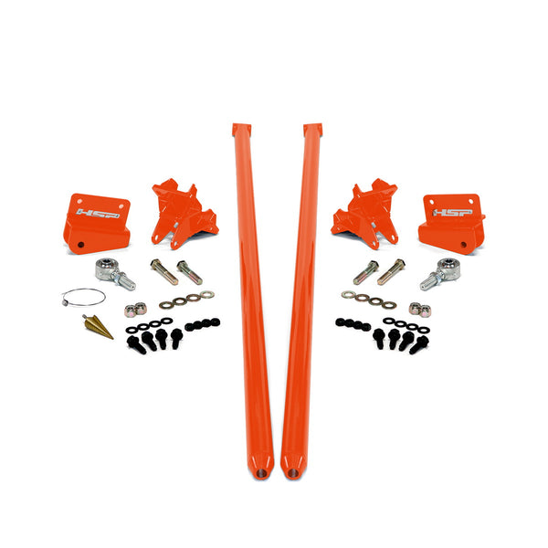 2011-2019 Chevrolet / GMC 58 inch Bolt On Traction Bars 4 inch Axle Diameter M&M Orange