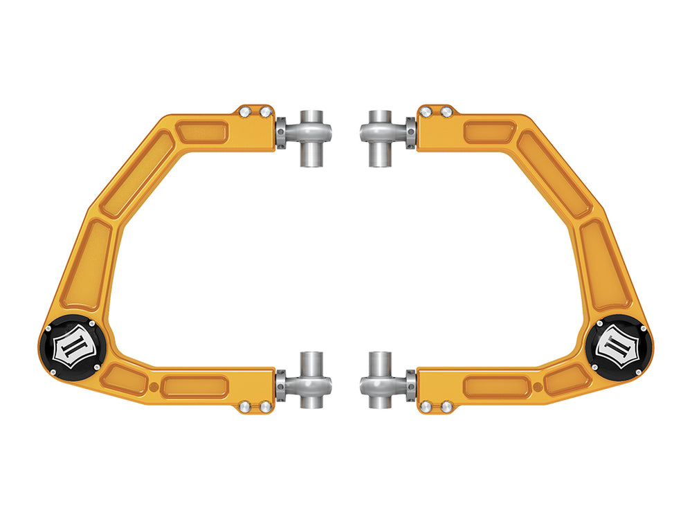 ICON 2024-2025 Toyota Tacoma/2024-2025 Toyota Land Cruiser 250 Series/2024-2025 Lexus GX550/2025 Toyota 4Runner, Front, Billet Upper Control Arms w/ Delta Joint Pro, Gold Anodizing