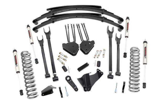 Rough Country - 8 Inch Lift Kit - 4 Link - RR Springs - V2 - Ford F-250/F-350 Super Duty (05-07)