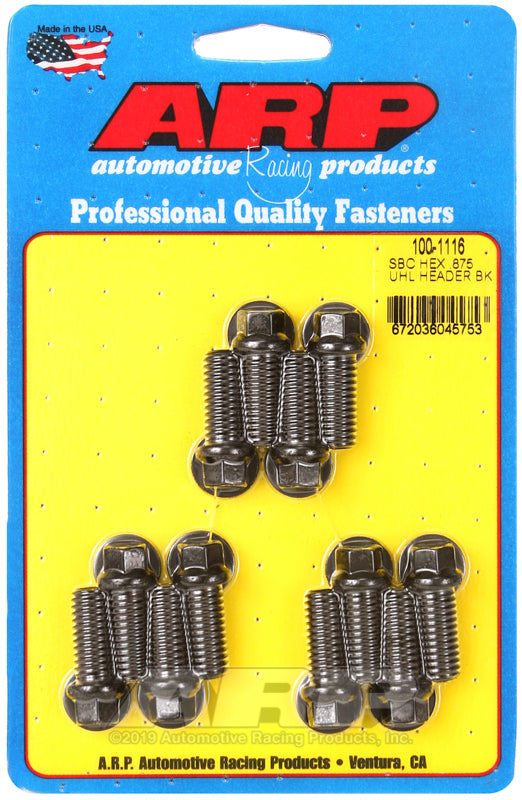 ARP SB Chevy hex .875 UHL header bolt kit