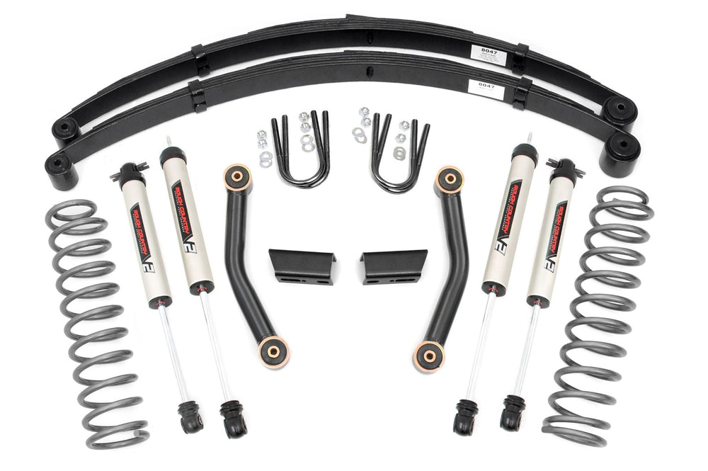 Rough Country - 3 Inch Lift Kit - Series II - RR Springs - V2 - Jeep Cherokee XJ (84-01)