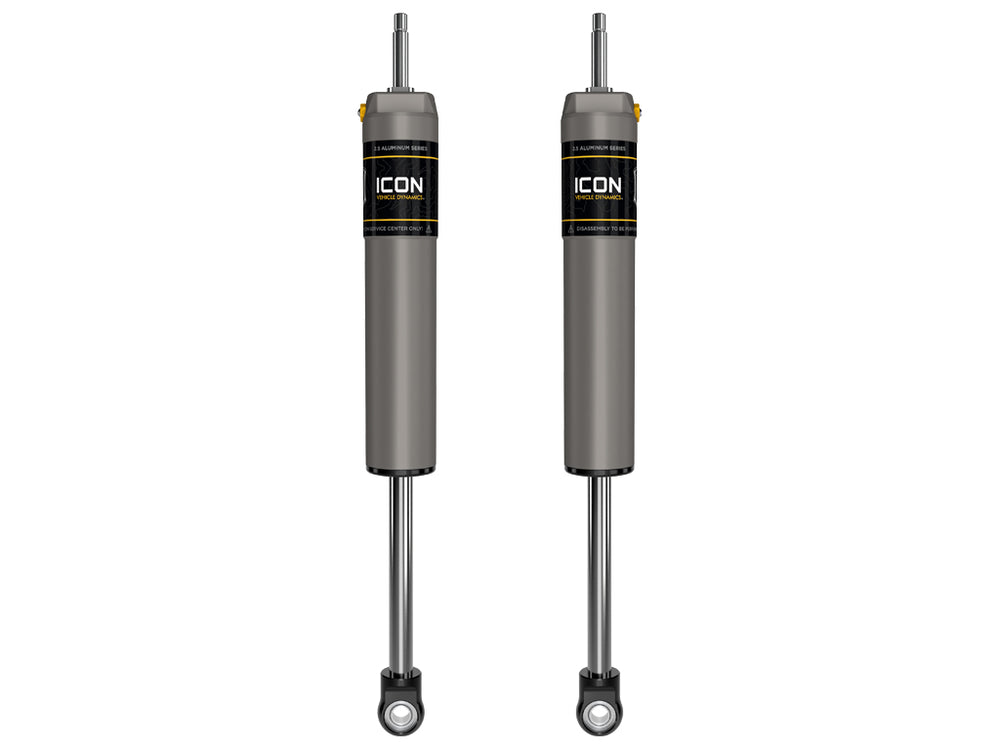 ICON 2005-2025 Ford F-250/F-350 Super Duty 4WD, 7” Lift, Front, V.S. 2.5 Aluminum Series Shock Absorbers, Internal Reservoir, Pair