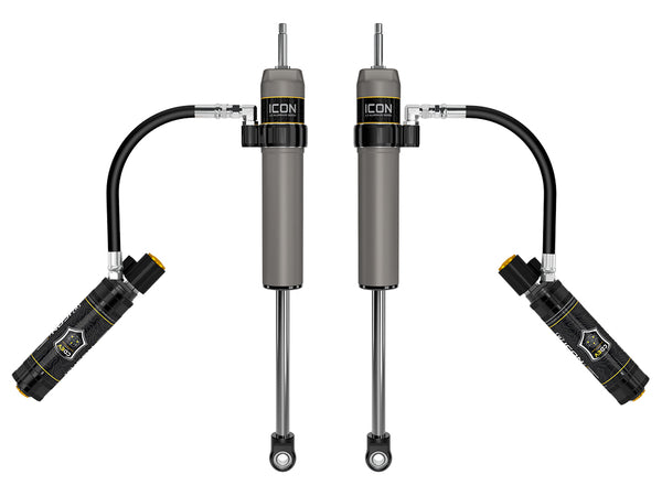 ICON 2023-2025 Ford F-250/F-350 Super Duty 4WD, 4.5” Lift, Front, V.S. 2.5 Aluminum Series Shocks, Remote Reservoir w/ CDEV, Pair