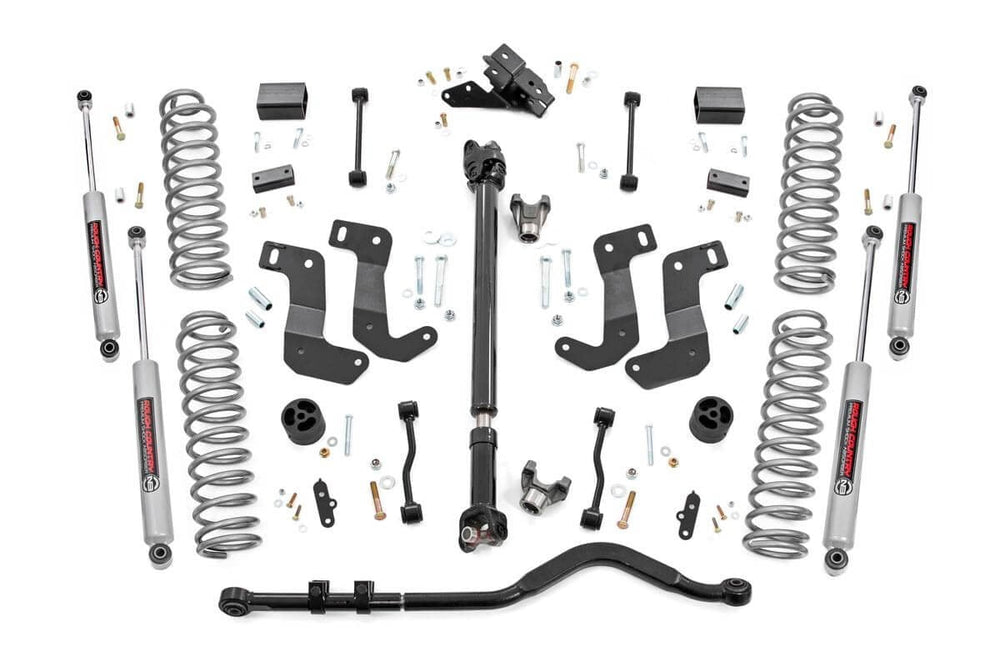 Rough Country - 3.5 Inch Lift Kit - C/A Drop - FR D/S - Jeep Wrangler Unlimited 4WD (24-25)