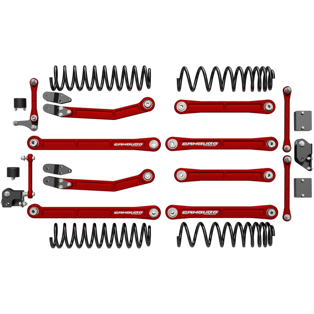 Camburg Engineering 2021-2025 Jeep Wrangler JL Unlimited Rubicon 392 KINETIK Series Extreme Performance System CAM-610017-RED