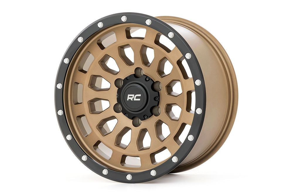 Rough Country - Rough Country 87 Series Wheel/Simulated Beadlock/Bronze/Black/17x8.5/6x5.5 -+25mm