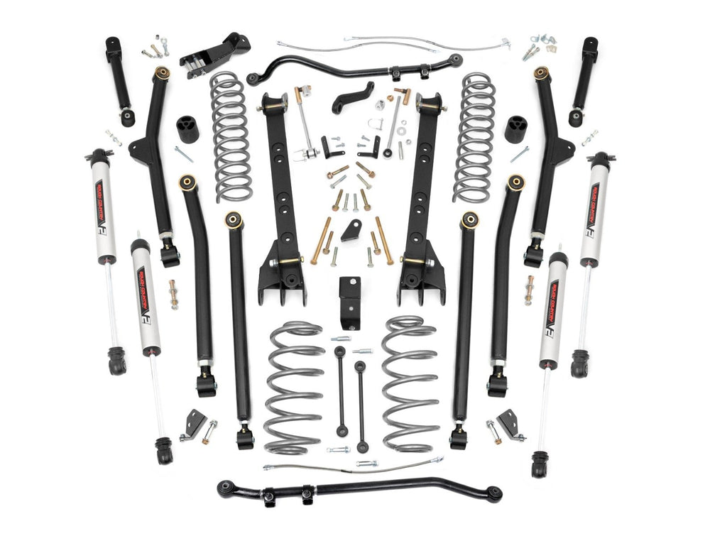 Rough Country - 4 Inch Lift Kit - Long Arm - V2 - Jeep Wrangler TJ 4WD (1997-2006)