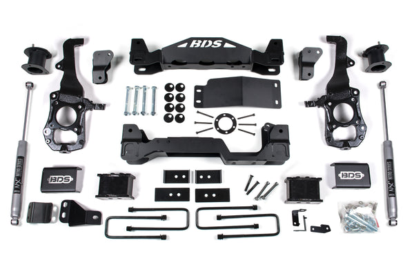 BDS Suspension - 2021-2025 Ford F150 4wd, 6" Suspension Lift Kit, 4" Rear Lift, Block - 6" Strut -BDS1900FS