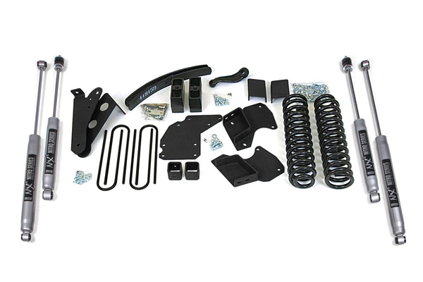 BDS Suspension - 1983-1997 Ford Ranger - 4wd - (PS) 4" Front Coil Spring, 3.5" Rear Block & AAL C -BDS516H