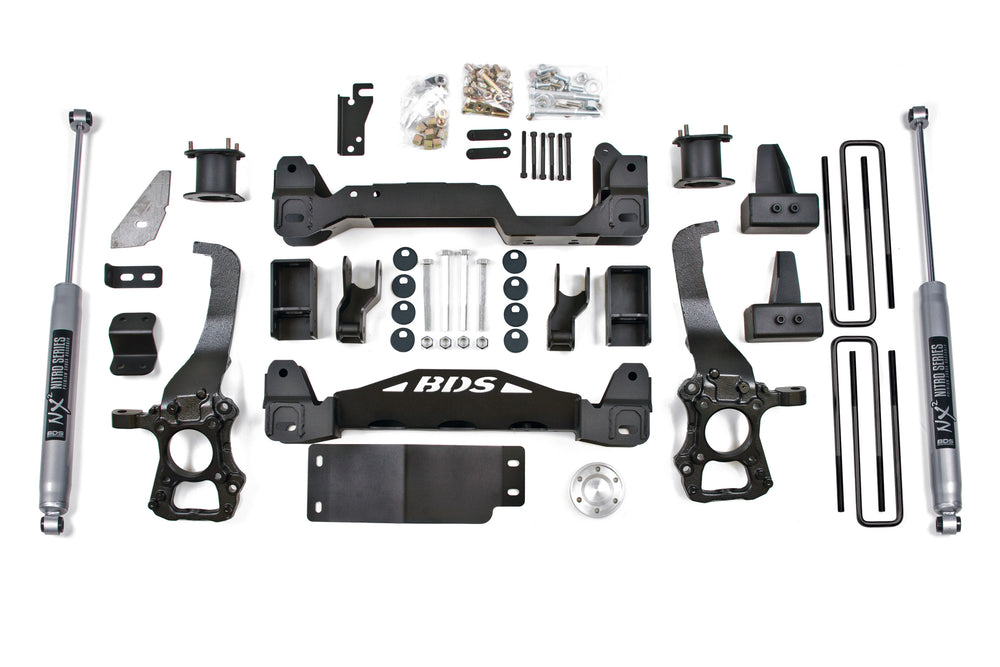 BDS Suspension - 2009-2013 Ford F150 4wd 4†Suspension Lift Kit, 3†Rear Lift, Block - Spacer -BDS598H