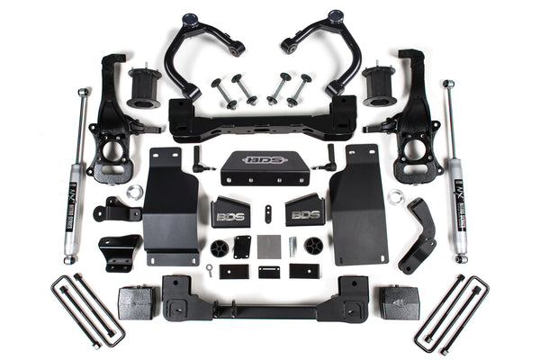 BDS Suspension - 2019-2026 Chevy/GMC 1500 Diesel/2.7T 4wd 6" Suspension System, 5" Rear, Block, - -BDS1803FSR