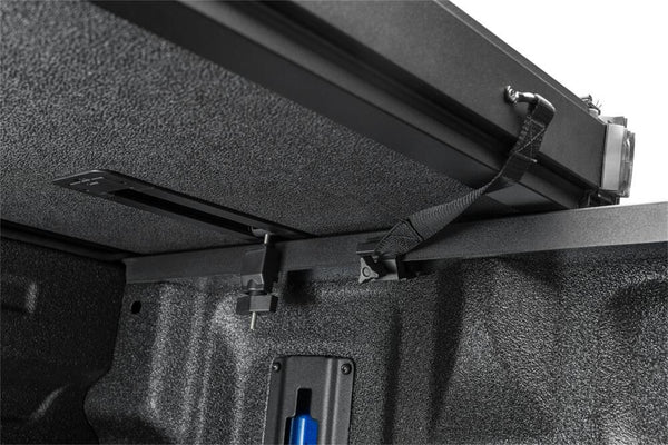 Solid Fold ALX Tonneau Cover-Black Textured Paint-2016-2024 Nissan Titan XD 6ft. 6in. Bed with Utili-Track System
